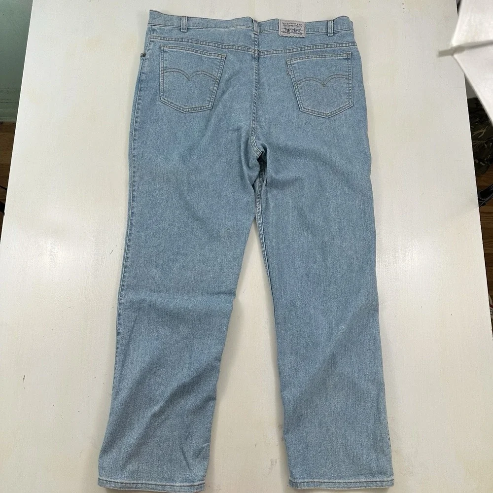 VTG Levi's Men's White Tab Denim Jeans 40x30 Light Wash Relaxed 80s 90s USA Made